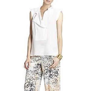 BCBGmaxazria 100% silk Kori white blouse XS